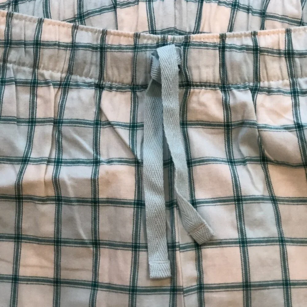 Amazon Essentials Blue/White Plaid Drawstring PJs Pajamas Bottoms - Picture 2 of 10